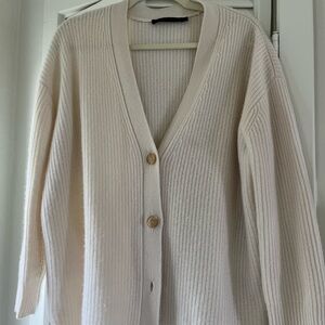 Jenni Kayne cashmere size XXS oatmeal cardigan button up sweater